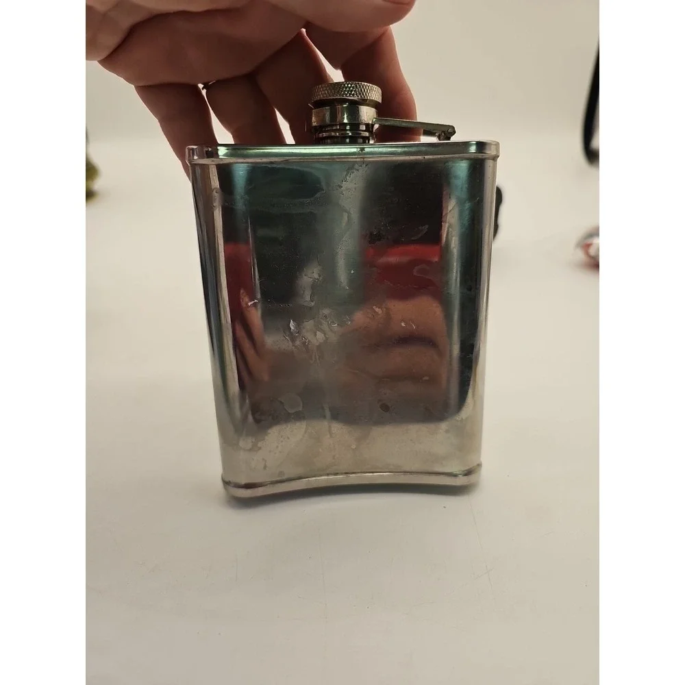 Canadian Club Reserve Flask Stainless‎ Steel Hip Flask Flask Vintage